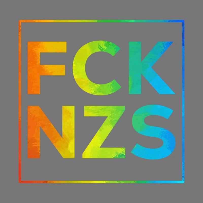 FCK NZS mit Rahmen Regenbogen