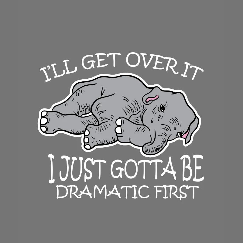 Dramatic Elefant Müde Bockig