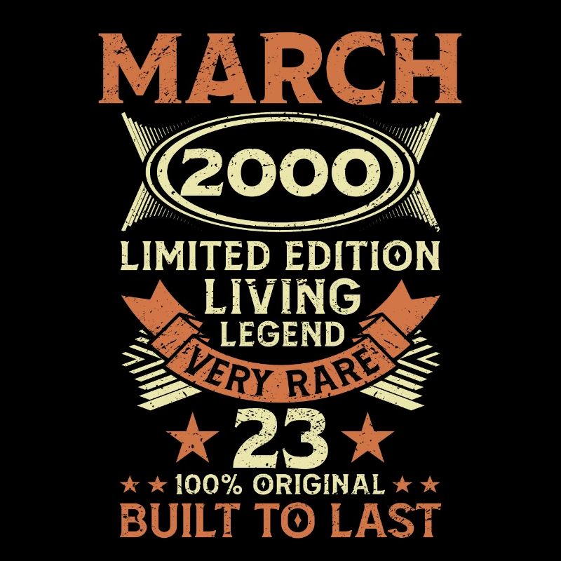 23e anniversaire Mars Né en 2000 Idée cadeau