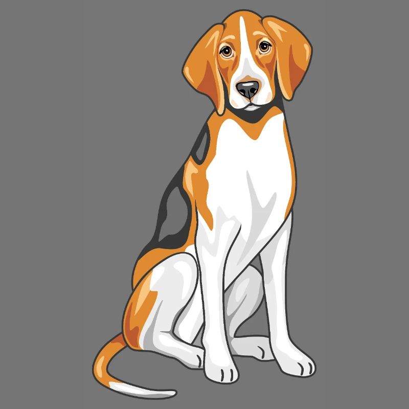 Sitzender Foxhound