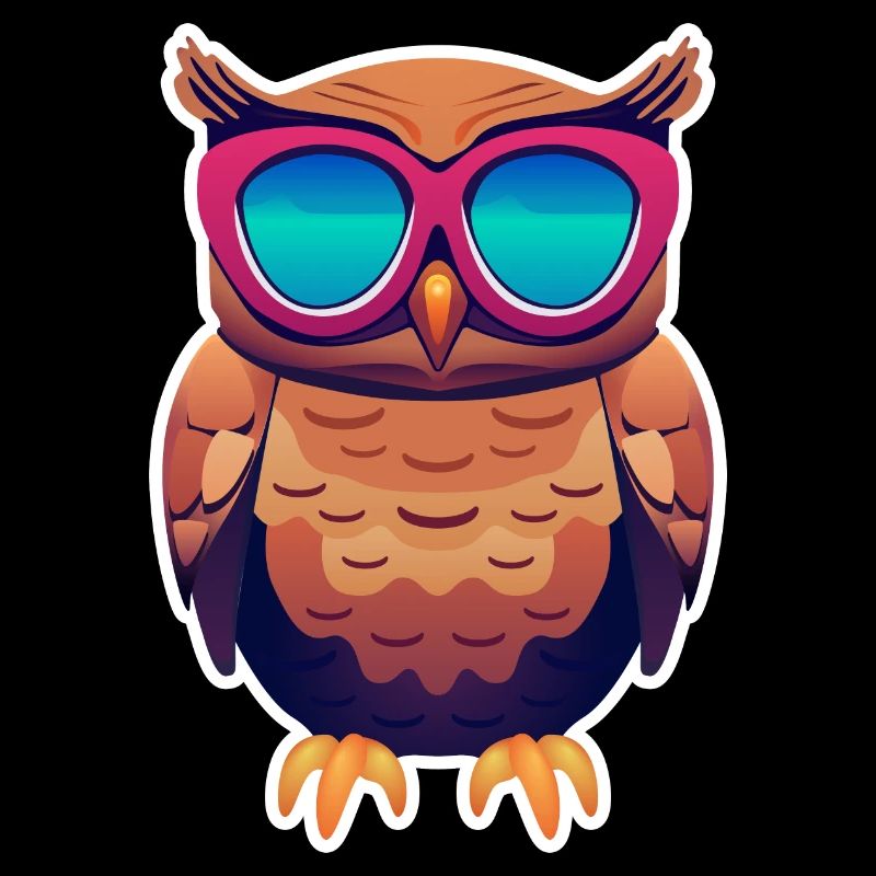 cool owl with sunglasses