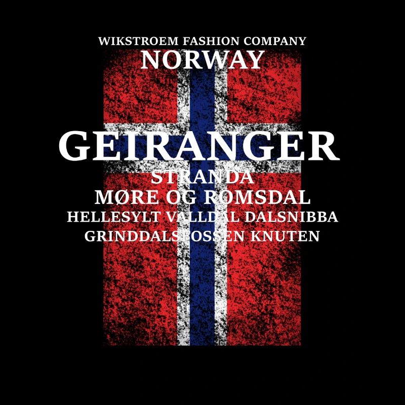 Wikstroem - Drapeau Norvège Geiranger Drapeau Grunge
