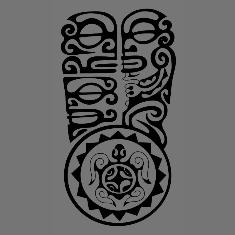 Maori Brust Logo 100 Schwarz