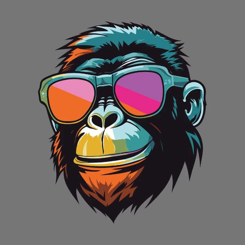 Monkey Head Cool Monkey