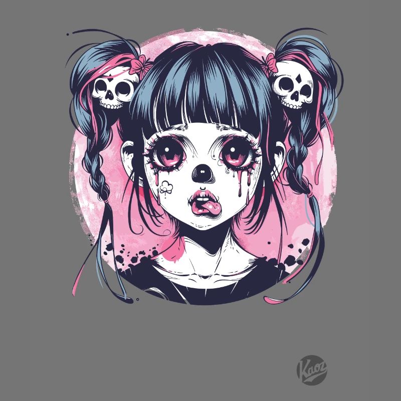 Lustiges Goth-Mädchen