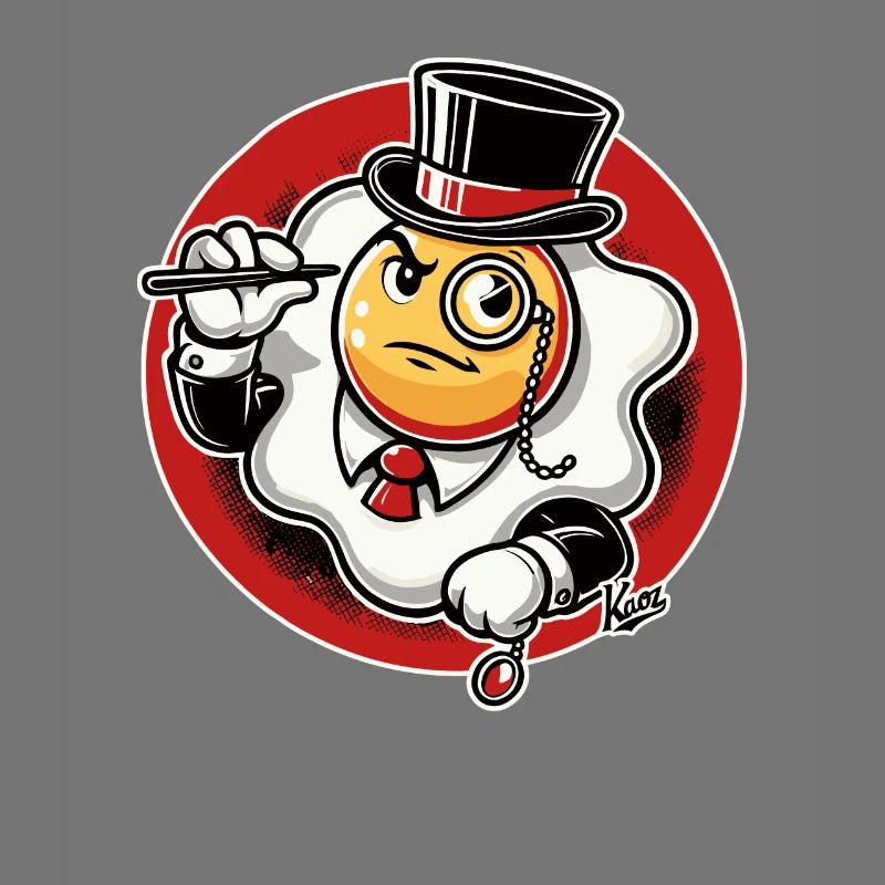 Elegant Fried Egg Gentleman