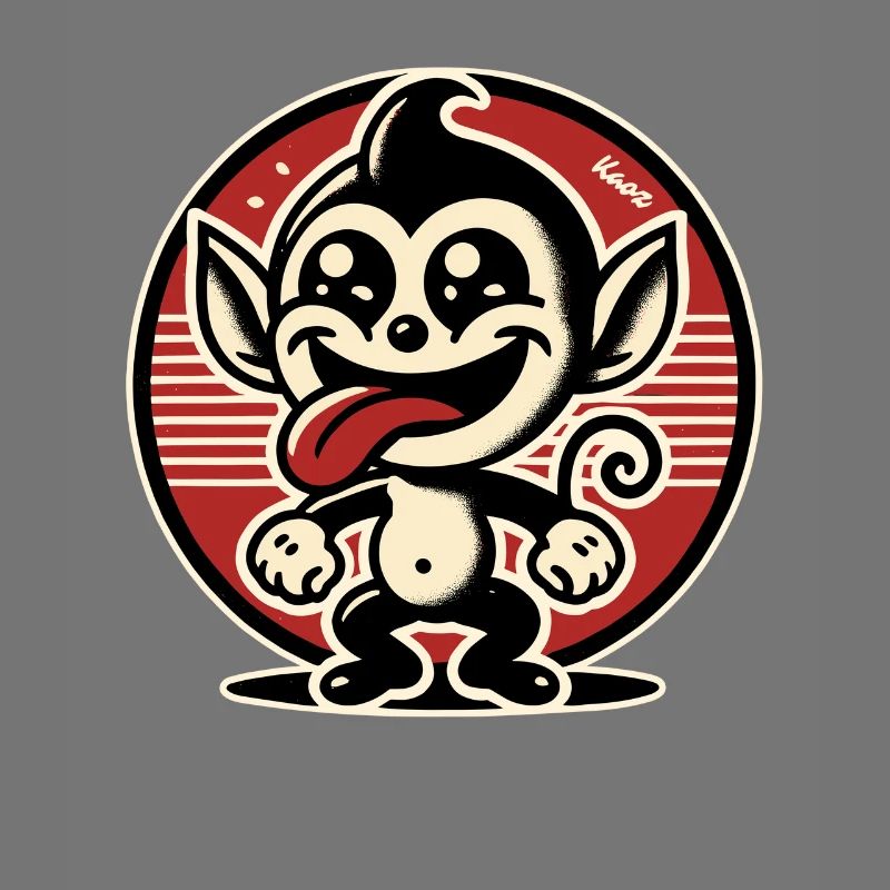 Cheerful little rascal monkey