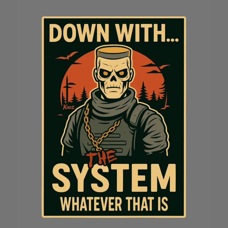 Skeleton vs. the System – Dark & Ironic