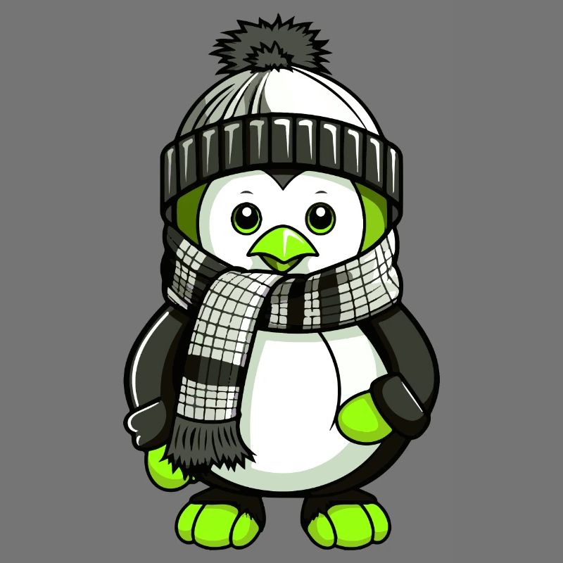Pinguin Winter Comic