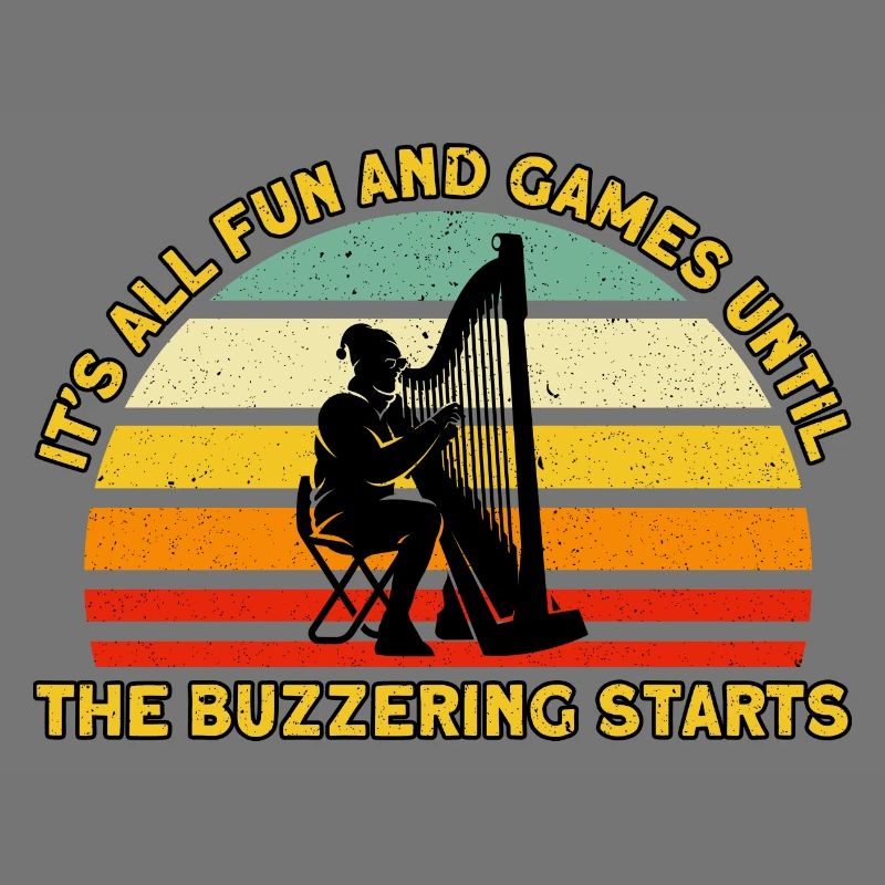 Harpist Fun and Game Buzzing Begins Gift