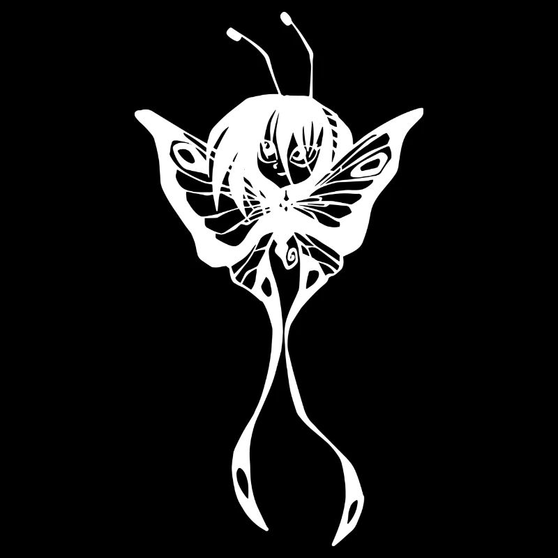 Fille du papillon de nuit mystique