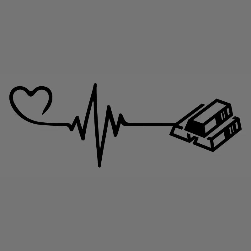 Gold Pulse Heart Love
