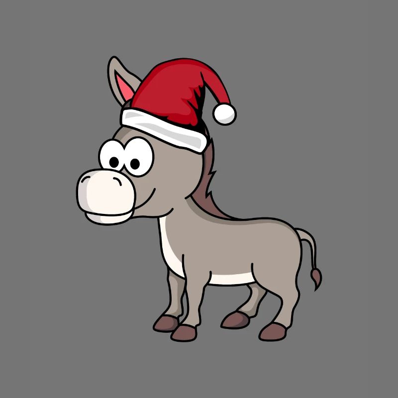 Esel Comic Weihnachten