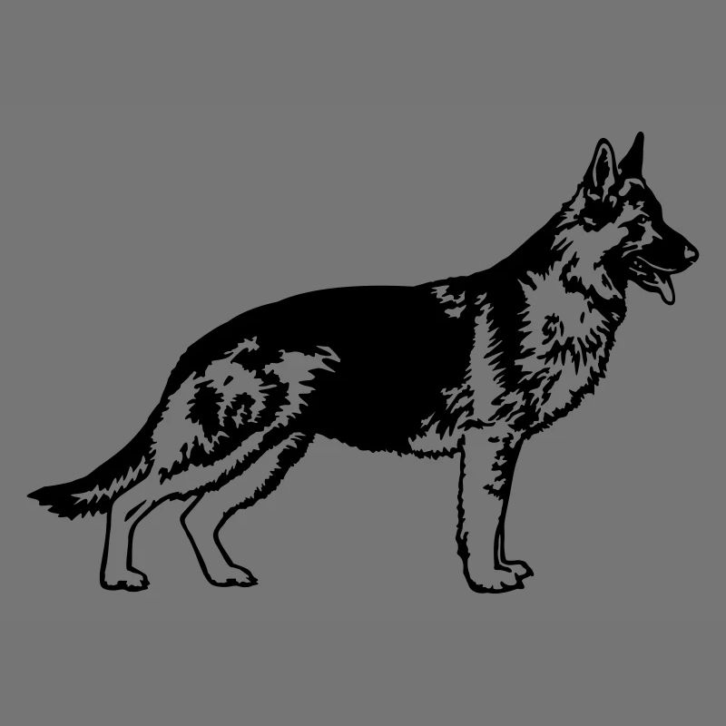 Shepherd dog straight back customizable