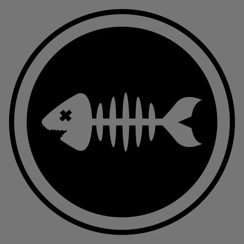 Fisch Symbol Knochen Gräte