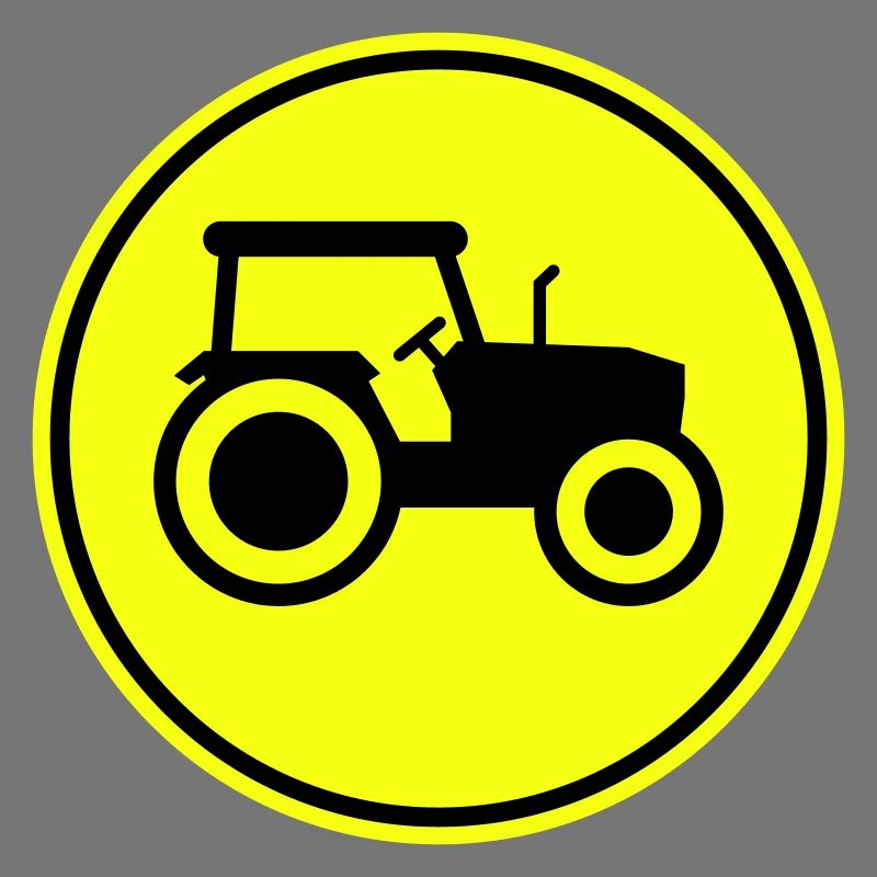 Tractor icon silhouette