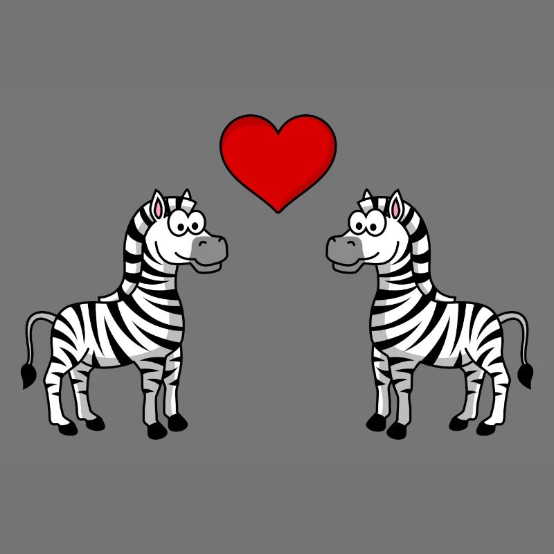 Zebra Comic Paar Liebe