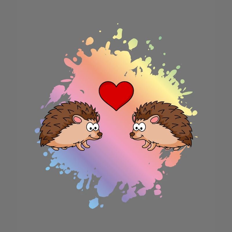 Hérisson Couple Comic Amour