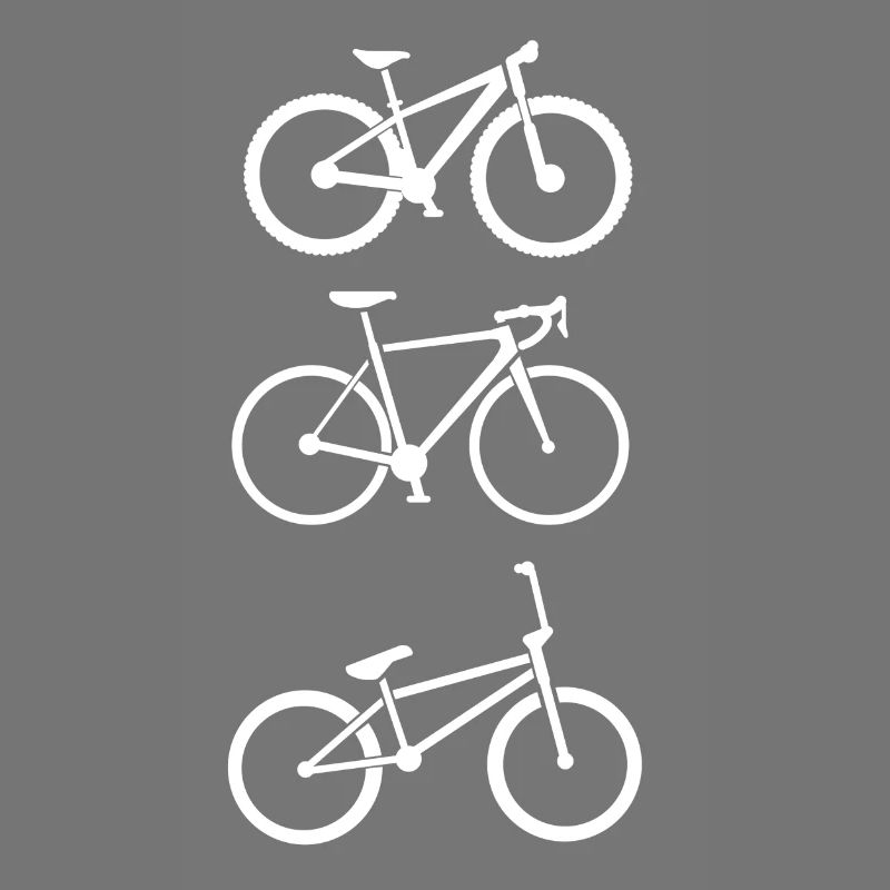 3 bikes white