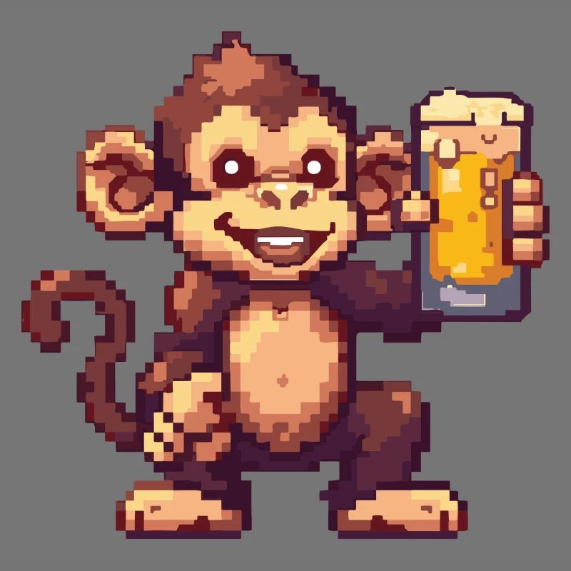 Monkey Beer Pixel