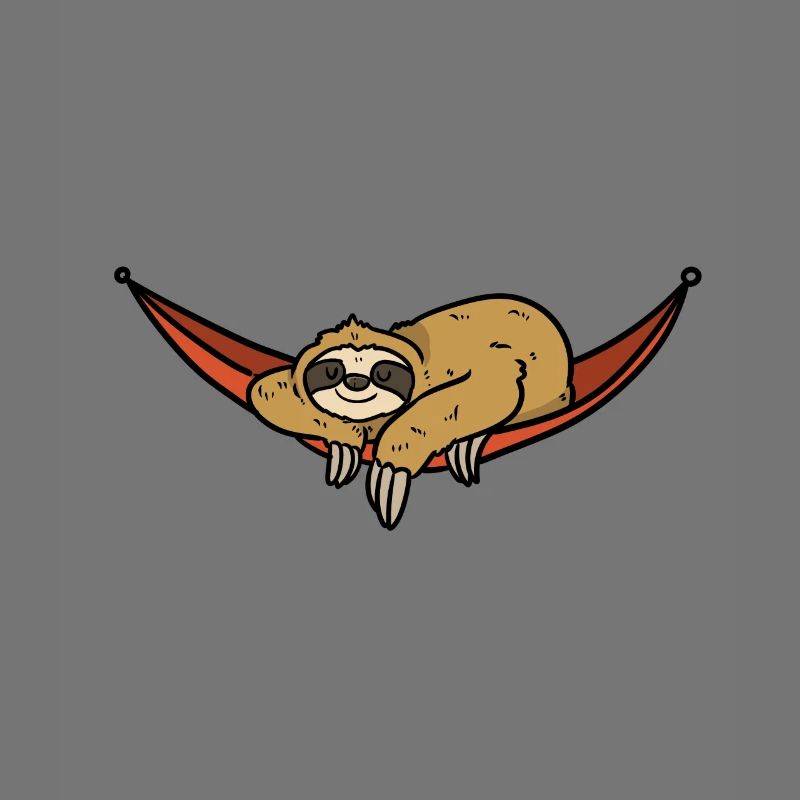 Sloth hammock vacation sleeping