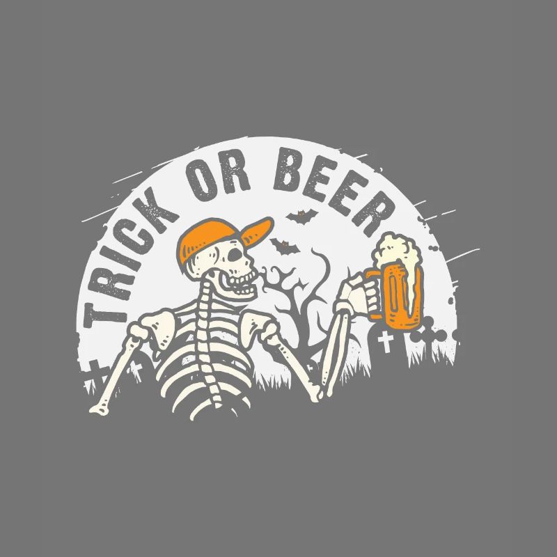 Süßes oder Bier Halloween skelett witzig