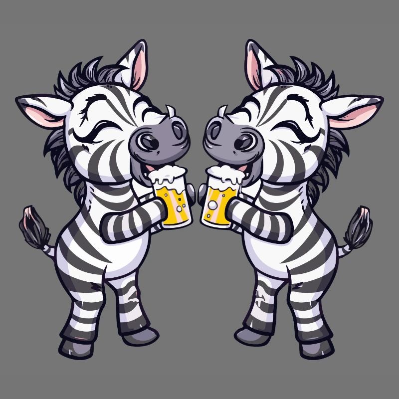 Zebra Comic Bière Drôle Booze