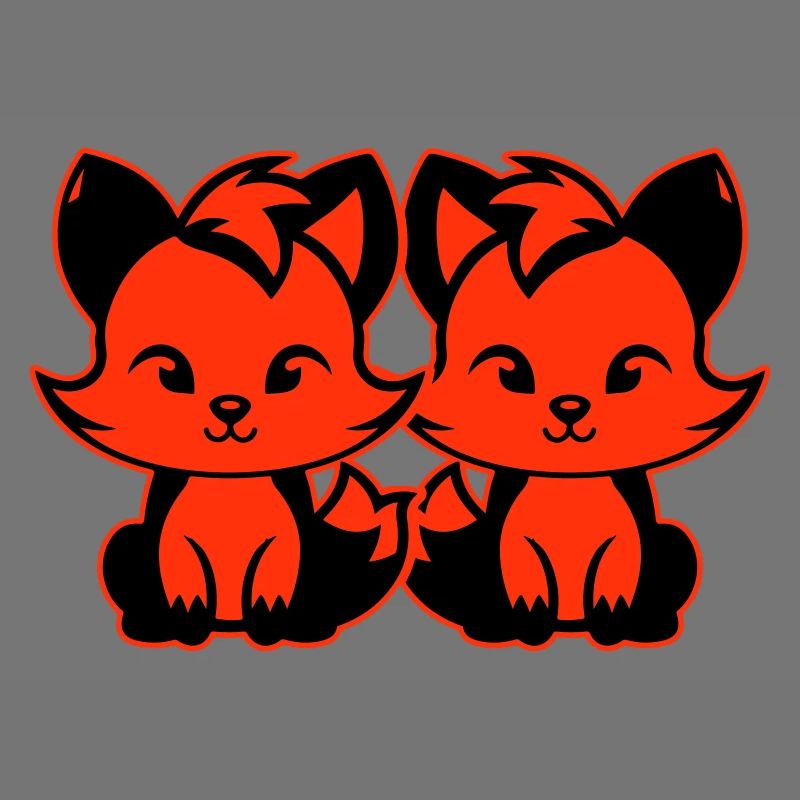Renard mignon Mignon Bébé