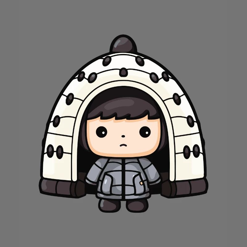 Eskimo Igloo Bande dessinée d’hiver Pôle Nord Pôle Sud