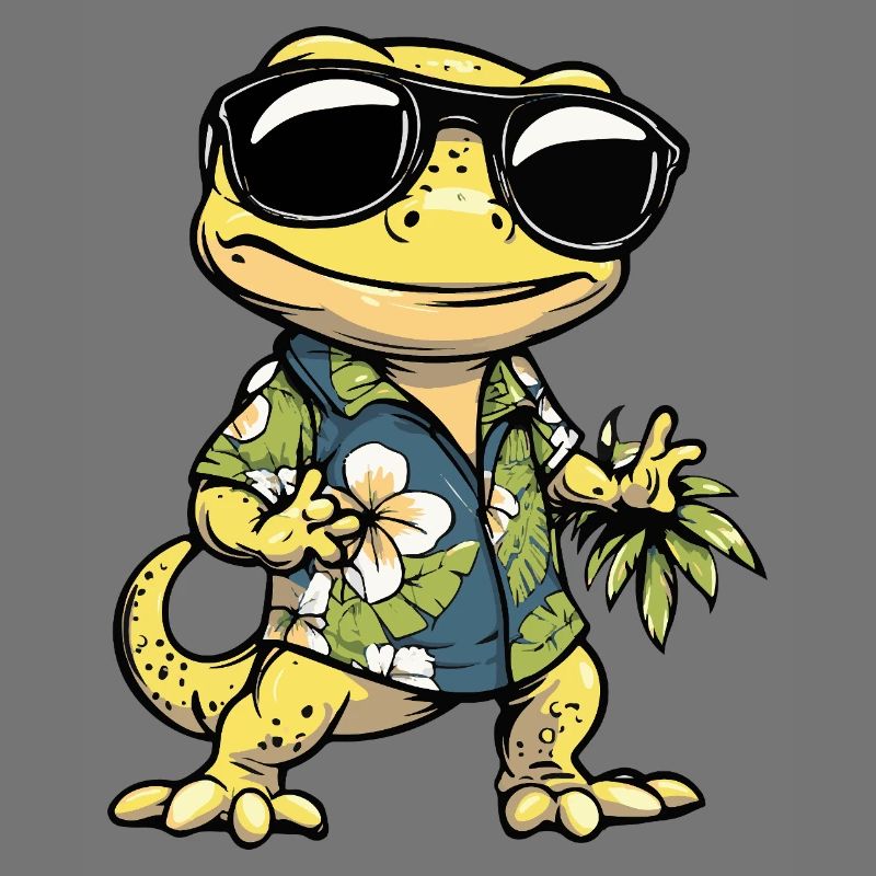 Lizard Comic Cool Summer