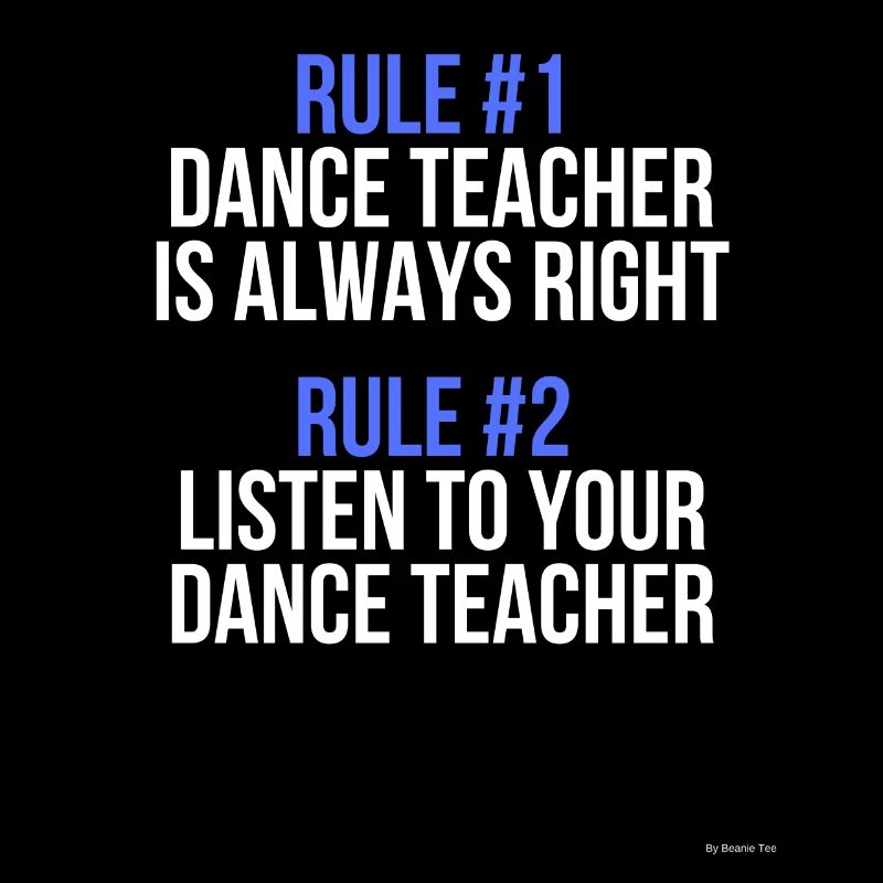 Règlement du professeur de danse