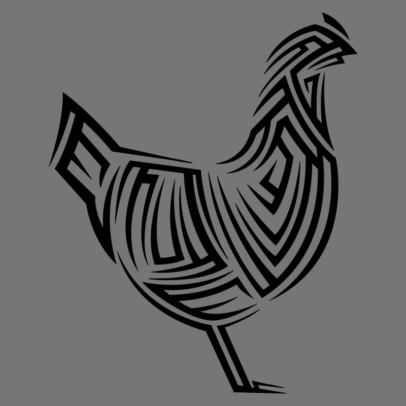 Tatouage tribal de poulet
