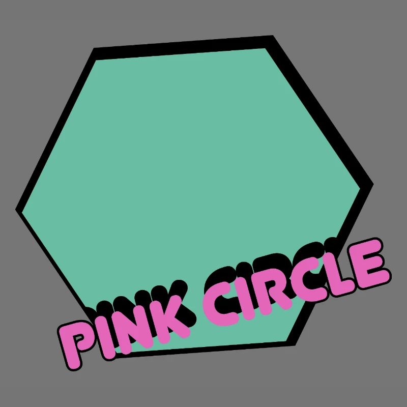 Vintage Hexagon with Text