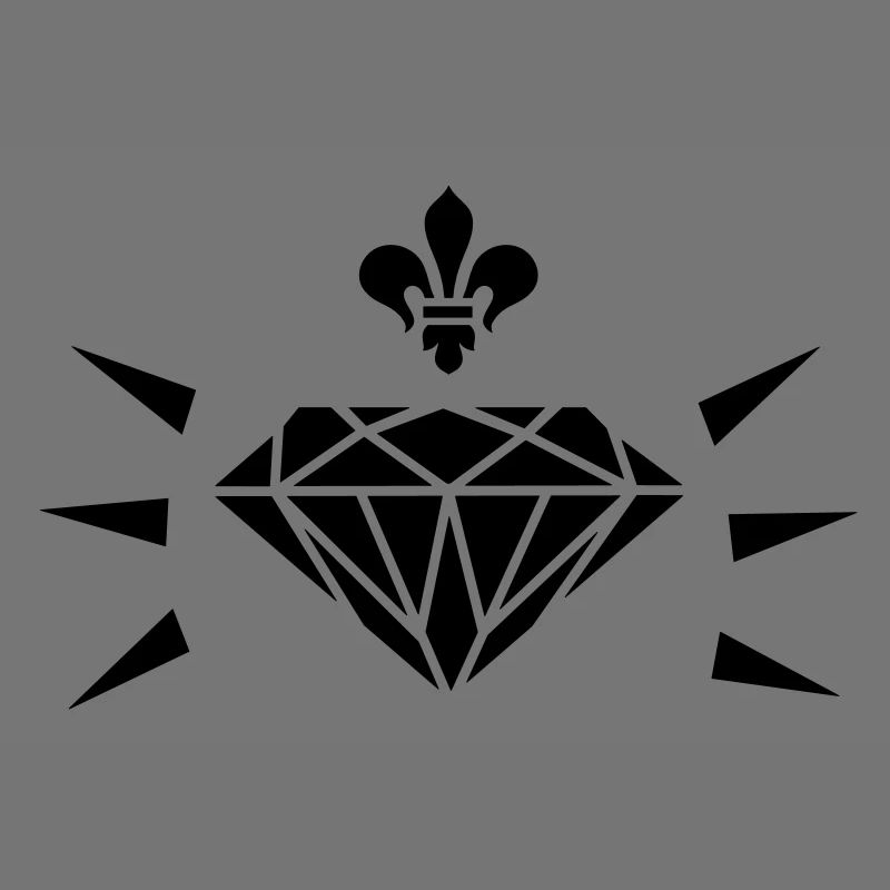 Diamant de lys / diamant avec fleur de lis (1c)