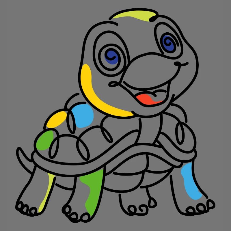Tortue colorée