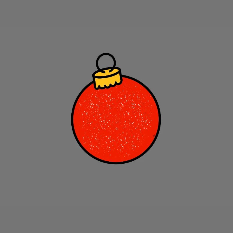 Rote Weihnachtskugel mit Glitzer