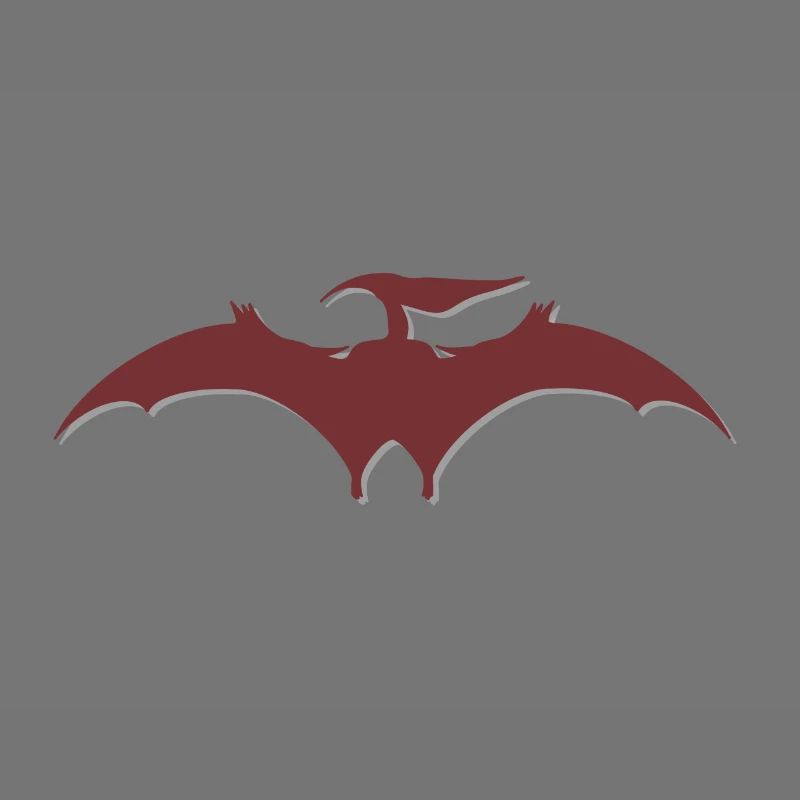 3D effect red pterodactyl