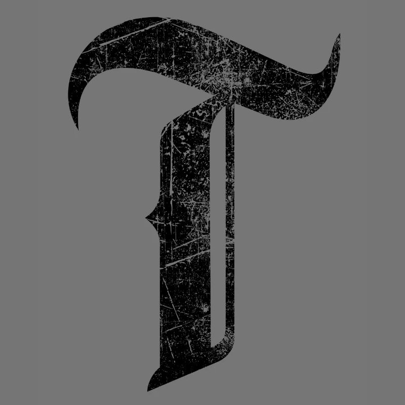 Tshirt alphabet initial T