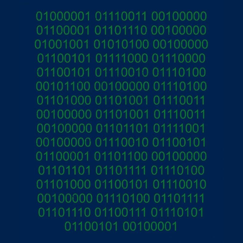 Binärcode Informatiker Nerd