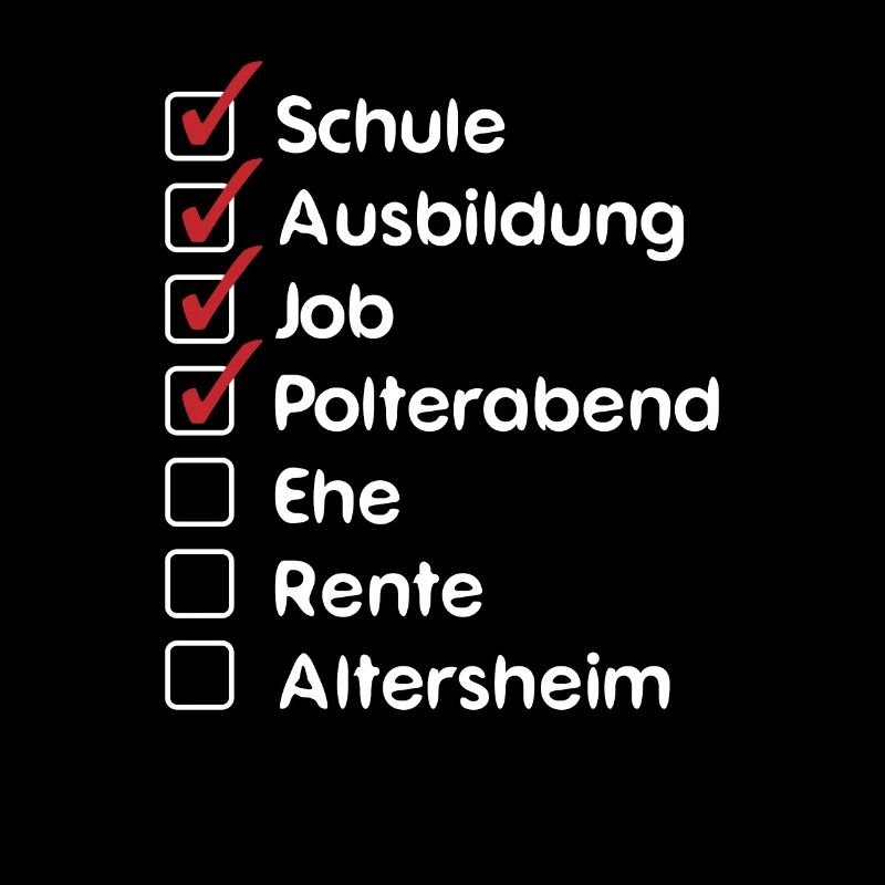 Polterabend Junggeselle Geschenkidee Checklist