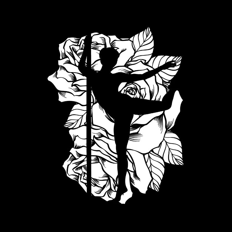 Cadeau d'art de fleurs coupées de papier de Pole Dancer