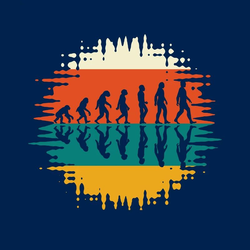 Evolution human history retro