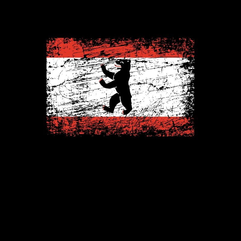 Drapeau de mur des ours de berlin drapeau usé-look