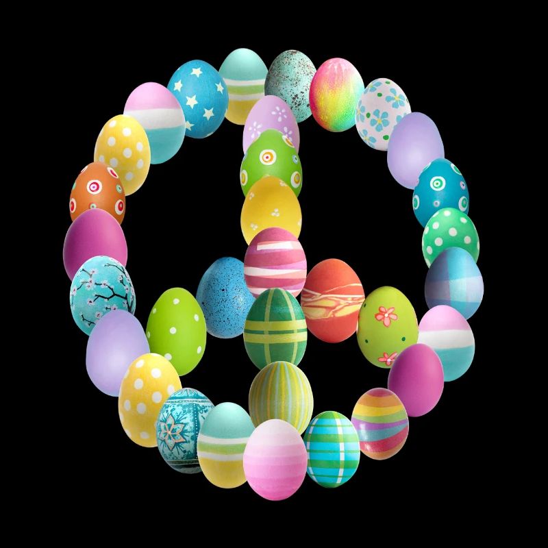 Peace sign Easter egg