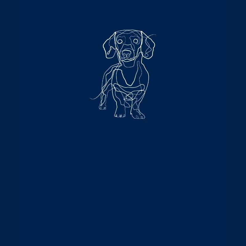 Dachshund - one line drawing