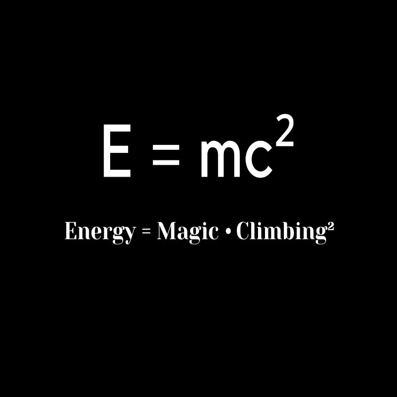 E = mc² physical formula climbing design