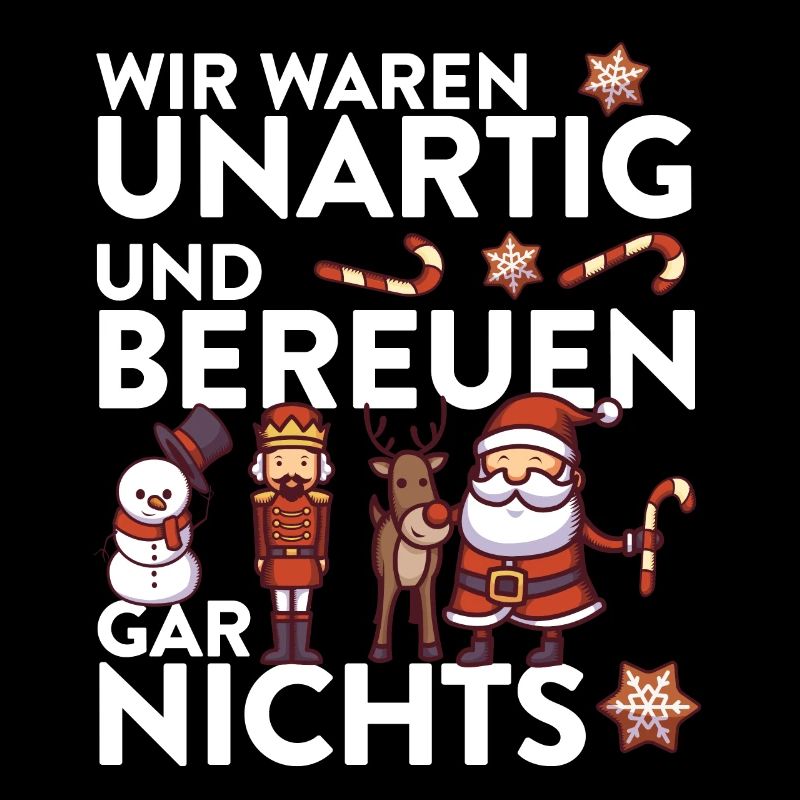 Weihnachtsmann Rentier XMAS Spruch Design