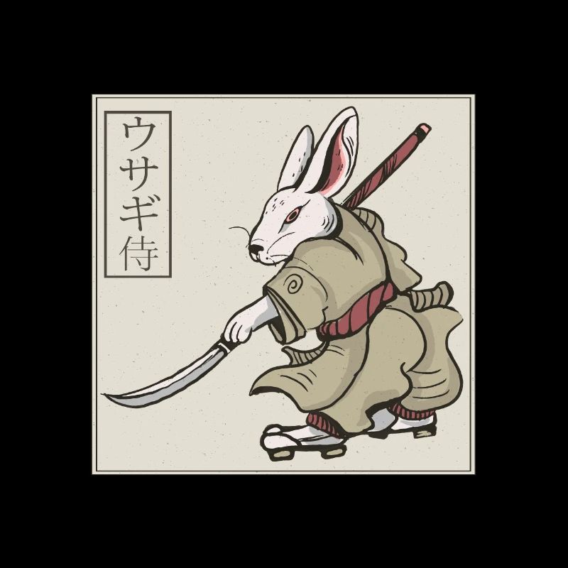 Samouraï de lapin d'art japonais avec épée