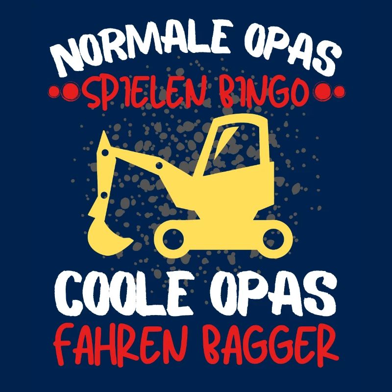 Baggerfahrer cooler Opa Baumaschine Bagger Fahrer