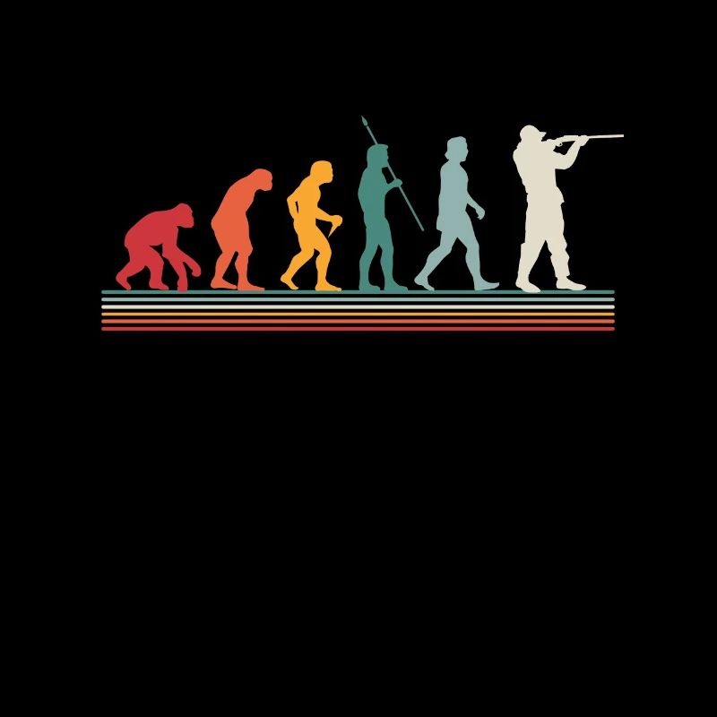 Evolution Hunter Hunting Retro Gift